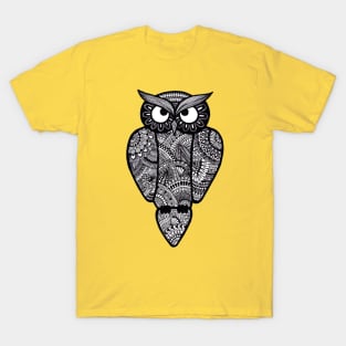 Owl (yellow background) T-Shirt